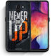 Smartfits Never Give Up Umschlag Rückseite Schwarz (Galaxy J6) 7633375887515_43308608061595