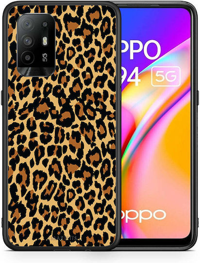 Smartfits Animal Leopard Задна корица Оранжев (Oppo A94) A00_SM1-OP-A945G_ANIMALLEOPARD_R