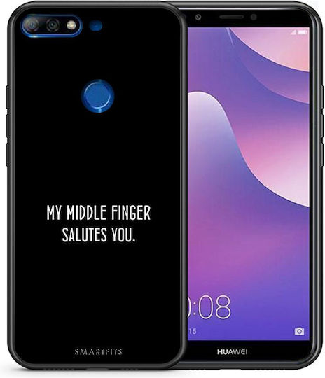 Smartfits Salute Back Cover Negru (Huawei Y7 2018/Y7 Prime 2018 - Huawei Y7 2018/Y7 Prime 2018)