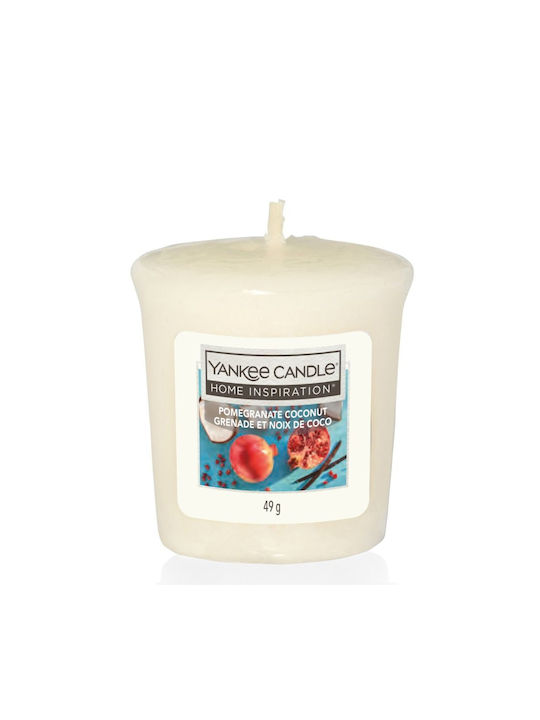 Yankee Candle Scented Candle Jar with Scent Pomegranate Coconut Red 49gr 1pcs