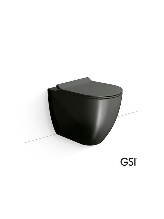 GSI Pura Swirl Wall-Mounted Toilet with Slim Cover Soft Close Ardesia