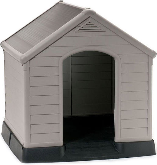 Keter Căsuță Pentru Câini Mare Din Plastic Cu Izolație Pentru Exterior Gri 95x99x99cm