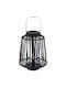 Tabletop Rattan Lantern Black