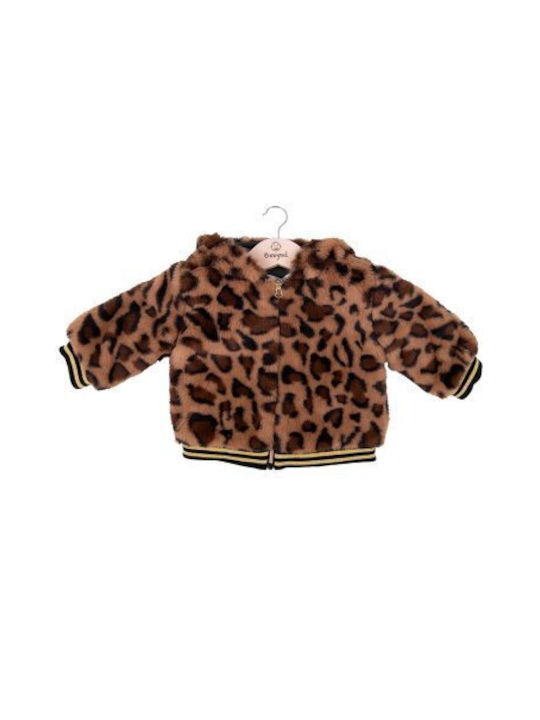 Babybol Kids Fur Coat Coffee