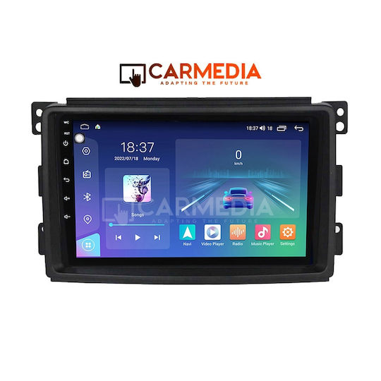 Carmedia Ηχοσύστημα Αυτοκινήτου για Smart ForTwo Smart (Bluetooth/USB/WiFi/GPS/Apple-Carplay/Android-Auto) με Οθόνη Αφής 9"