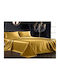 MayHome Duvet Cover Set Cotton Satin Single with Pillowcase 160x240 Yellow