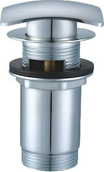 Inter Ceramic Pop Up Sink Valve Silver Inter Ceramic Pop Up Sink Valve Silver