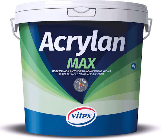 Vitex Acrylan Max Bază White Plastic Vopsea pentru Utilizare Externă White 9.8lt