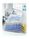 Babytale Baby Bettbezug Set mit Kissenbezug Blau 100x150cm.