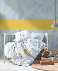Babytale Baby Bettbezug Set mit Kissenbezug Hellblau 120x150cm. Babytale Baby Bettbezug Set mit Kissenbezug Hellblau 120x150cm.