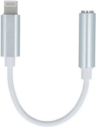 Setty GSM112227 Конвертор Lightning Мъжки към 3.5mm Женски Сребрист