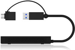 Icy Box IB-SPL1029AC USB-A / USB-C male σε HDMI 2x female Icy Box IB-SPL1029AC USB-A / USB-C male σε HDMI 2x female