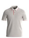 Guess Men's Athletic Short Sleeve Blouse Polo Beige