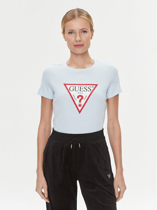 Guess Γυναικείο T-shirt Γαλάζιο
