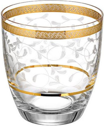 Crystalex CZ Set Of Crystal Gold Whiskey Glasses 300ml 0803425 6 Pieces