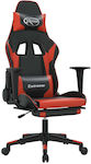 vidaXL 345458 Gaming Chair with Footrest Black/Red