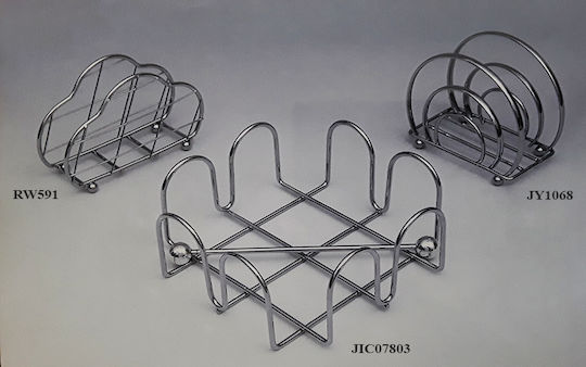 Karvounis Metallic Napkin Holder Silver JIC07803