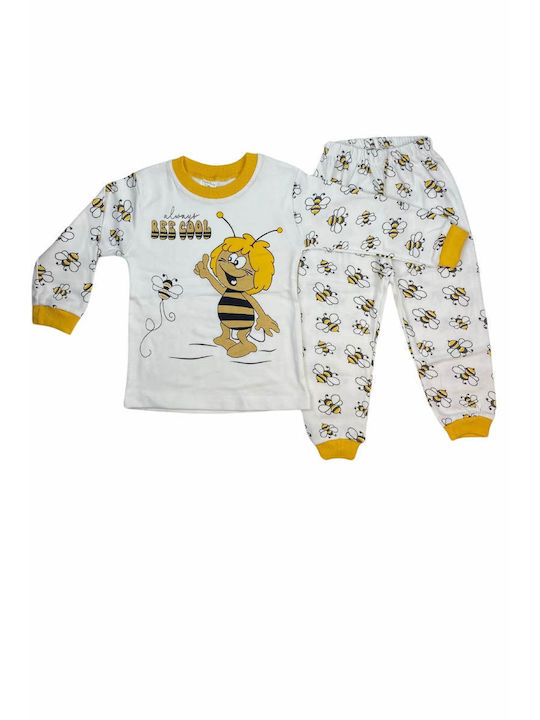 Supermini Pijama pentru copii De iarnă De bumbac YELLOW