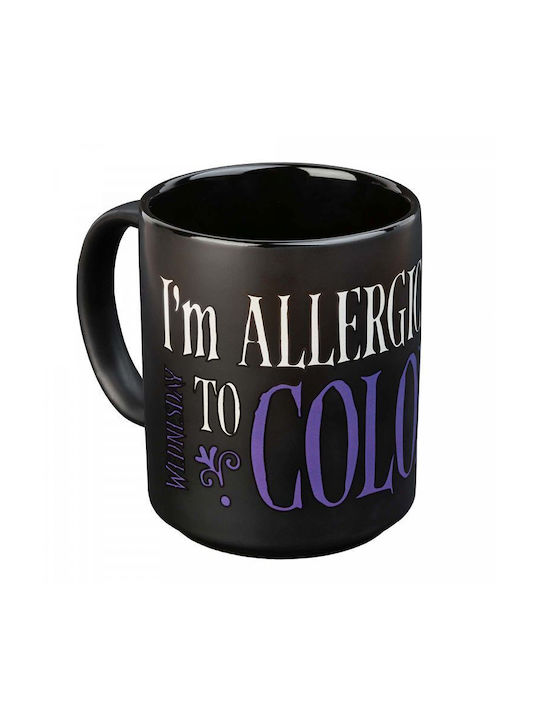 Grupo Erik Wednesday I 'm Allergic To Color Cană Ceramică Neagră 350ml 1buc