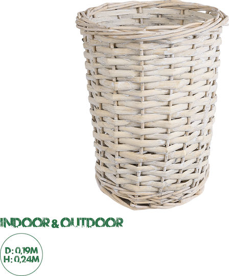 GloboStar Planter Wooden White with Stand 19x19x24cm.