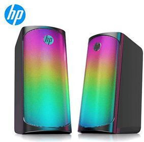 HP Gaming Speakers 2.0 Ηχεία Υπολογιστή 2.0 με RGB Φωτισμό και Ισχύ 6W σε Μαύρο Χρώμα