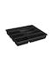 Plastic Drawer Cutlery Tray 31x26x4.5cm Black