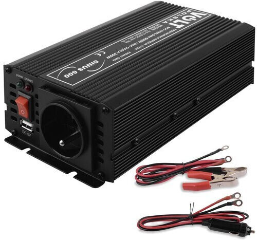 Volt Инвертор за кола 600W за преобразуване на 12V DC в 220V AC