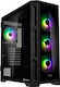 Raijintek Ponos Ultra TG4 Gaming Midi Tower Computer Case with Side Window and ARGB Lighting Coating Black
