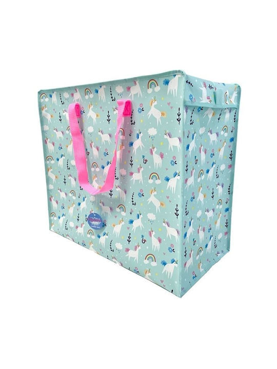 Puckator Children's Folding Storage Basket Turquoise 55x28x48cm 1pcs