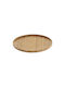 Round Wooden Decorative Platter Brown