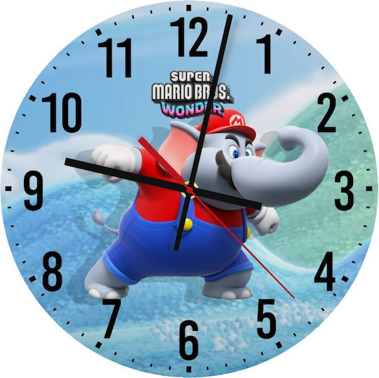 Koupakoupa Kids Wooden Wall Clock Super Mario And Friends