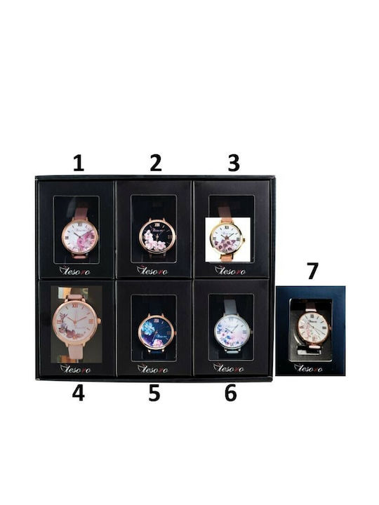 Tesoro Analog Kids Watch Multicolour with Leather Strap Various Designs 1pc