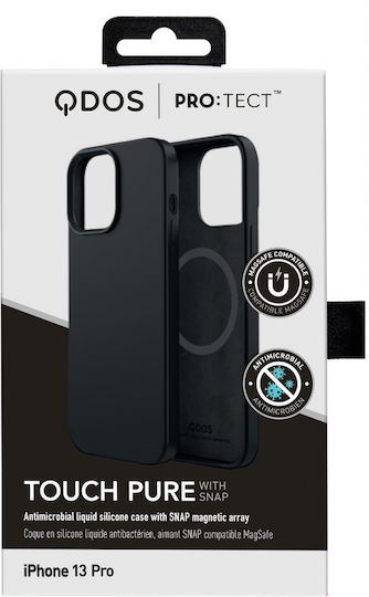 QDOS Back Cover Σιλικόνης Μαύρο (iPhone 13 Pro)