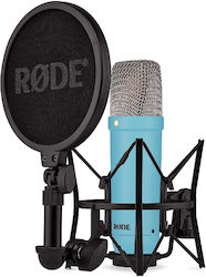 Rode Kondensator (Großmembran) Mikrofon XLR NT-1 Signature Series Shock Mounted/Clip-On-Montage für Studio in Blue Farbe