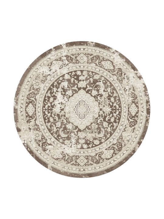 Klonaras Velvet 2222 Vison Rug Round Vison