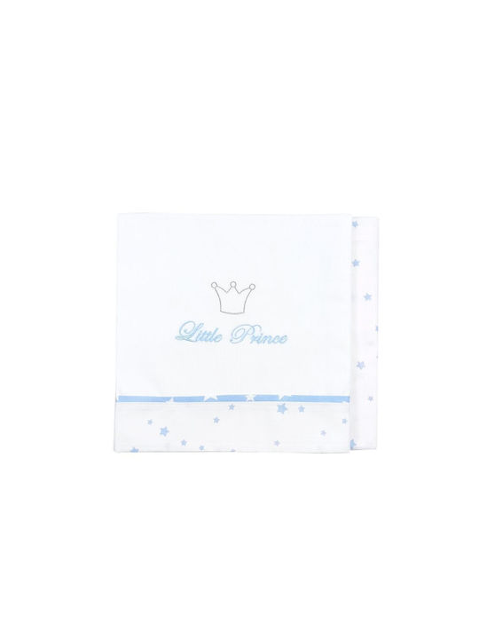 Baby Star Fitted Sheet Prince White 70x95cm