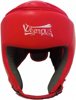 Olympus Sport Căști de box Adulți Față deschisă Din piele Roșu