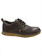 Ustyle Men's Synthetic Leather Casual Shoes Brown