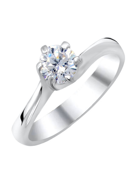 Single Stone from White Gold 14K