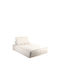 Modern Recliner Tesatura Bej L125xW185xH80cm