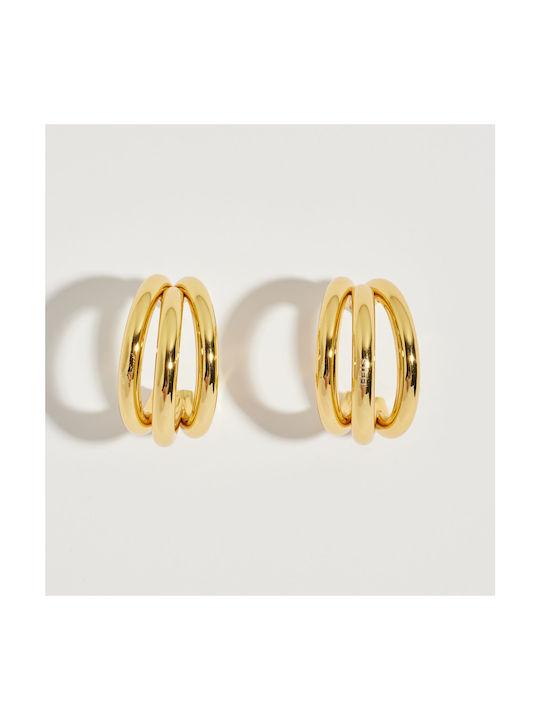 Kloxx Earrings Hoops made of Steel Gold Plated