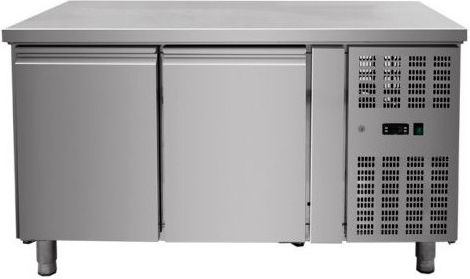 Frigus Commercial Freezer Bench 403lt & 580W Inox with 2 Doors W136 x D70 x H86cm