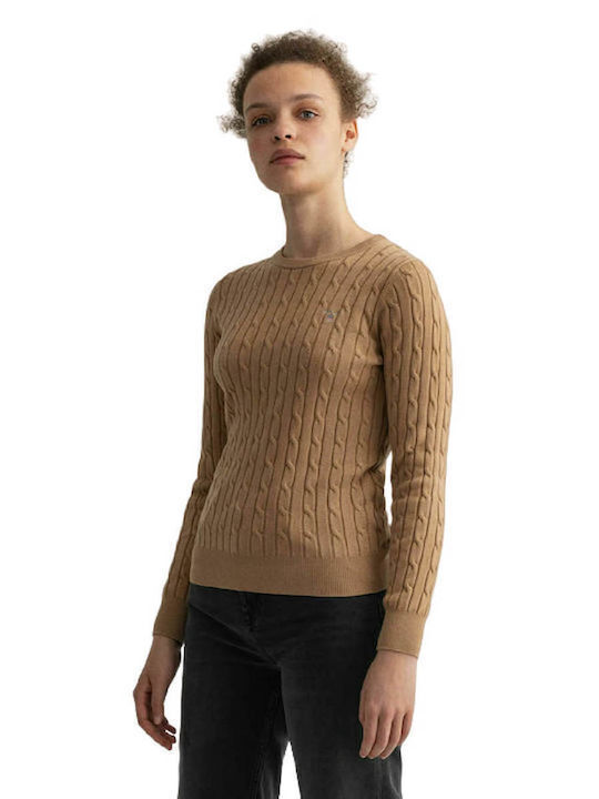 Gant Damen Langarm Pullover Braun