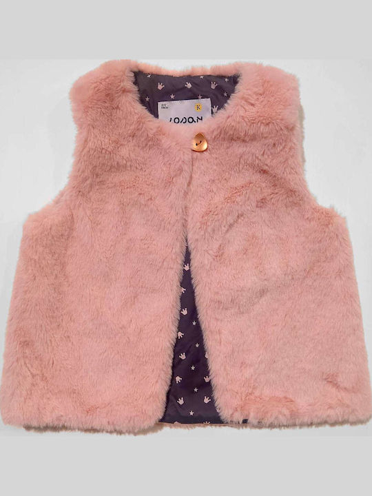 Losan Kids' Fur Sleeveless Purple