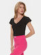 Guess Feminin Sport Tricou Black