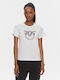 Pinko Quentin Damen T-shirt White 100535A1R7Z15