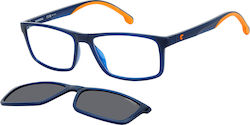 Carrera Ca Männlich Kunststoff Brillenrahmen mit Clip On Blau 8065/CS RTC/M9