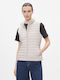Women's Short Puffer Jacket for Winter Beige