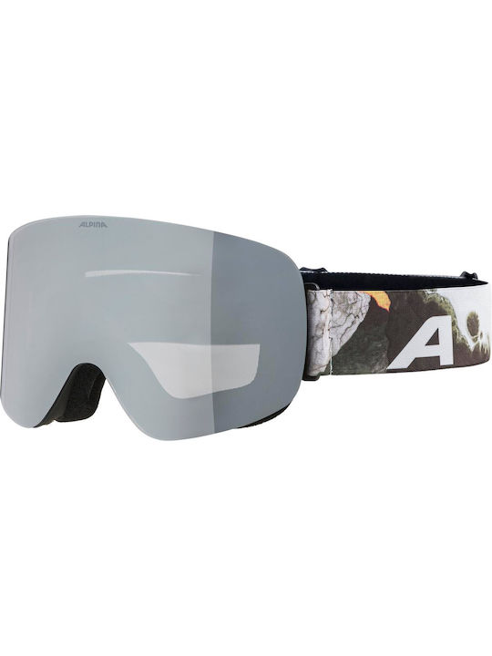 Alpina Ski & Snowboard Goggles Kids Black with Lens in Black Color