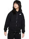 Athletic Kids Cardigan Cotton with Hood Black